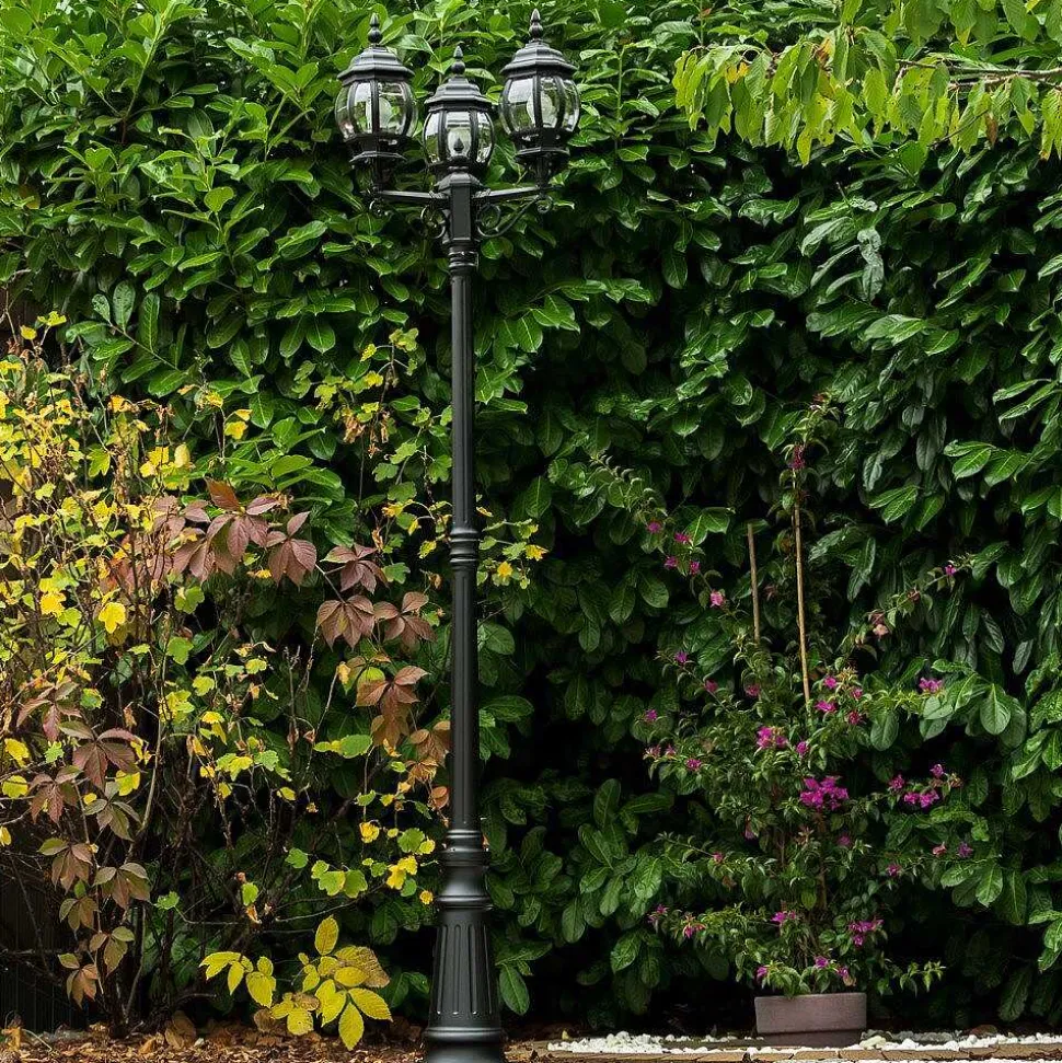 Reverbere Kobe Noir, 3 Lumieres