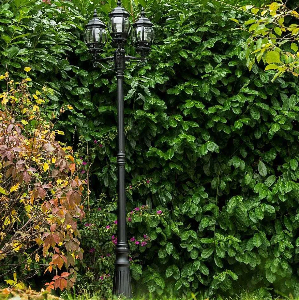 Reverbere Kobe Noir, 3 Lumieres