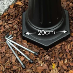 Reverbere Kobe Noir, 3 Lumieres