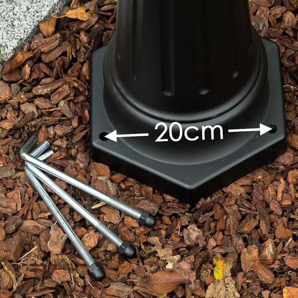 Reverbere Kobe Noir, 3 Lumieres