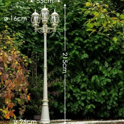 Reverbere Kobe Or, Blanc, 3 Lumieres