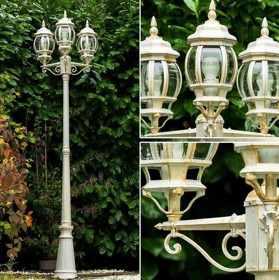 Reverbere Kobe Or, Blanc, 3 Lumieres