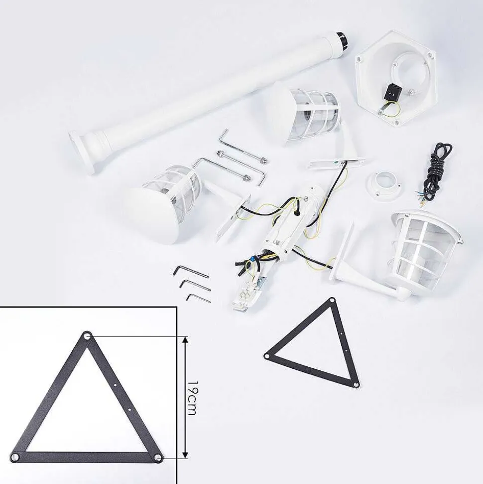 Reverbere Lalwori Blanc, 3 Lumieres