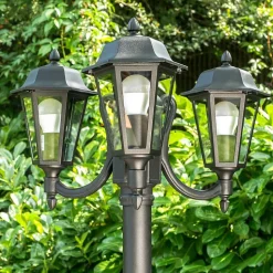 Reverbere Natal Noir, 3 Lumieres