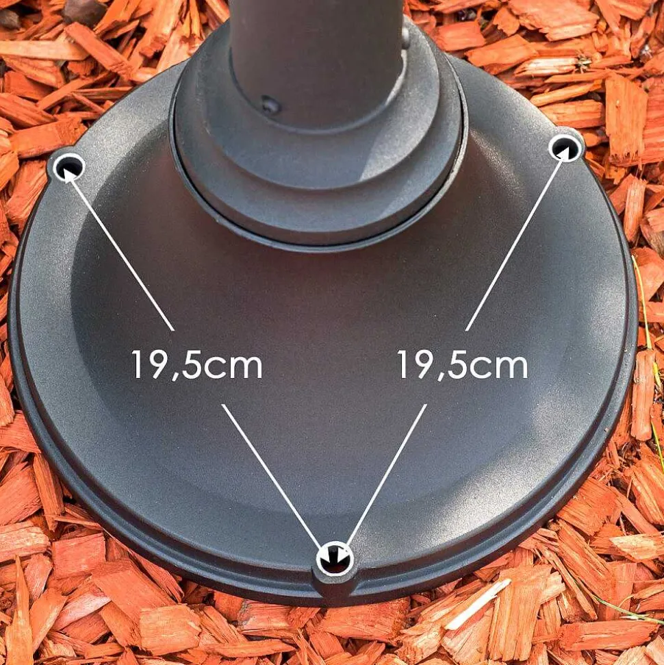 Reverbere Natal Noir, 3 Lumieres