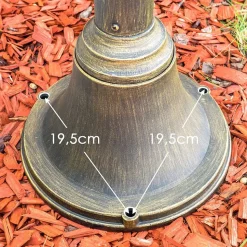 Reverbere Natal Noir Dore, 3 Lumieres