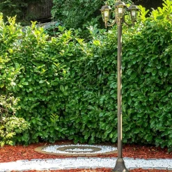 Reverbere Natal Noir Dore, 3 Lumieres