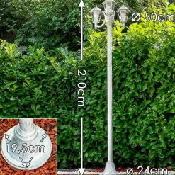 Reverbere Natal Or, Blanc, 3 Lumieres