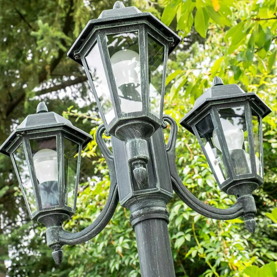 Reverbere Natal Vert, Noir, 3 Lumieres