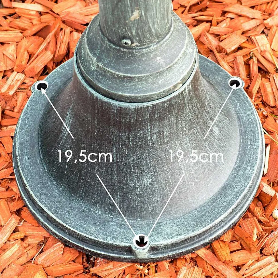 Reverbere Natal Vert, Noir, 3 Lumieres