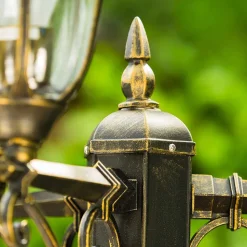 Reverbere Ribadeo Noir Dore, 3 Lumieres