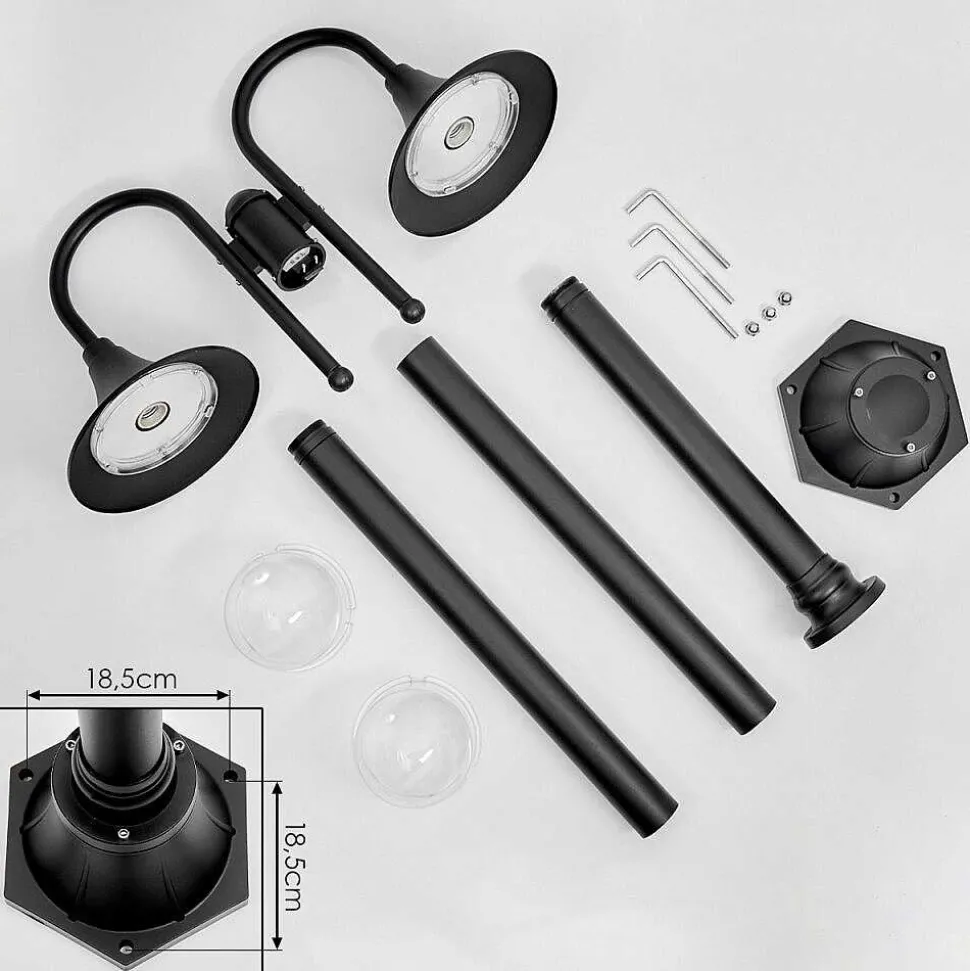 Reverbere Wissembourg Noir, 2 Lumieres