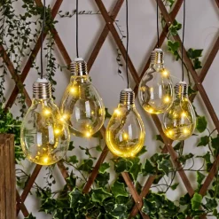 Set De Lampe Solaire Tiltil Led Acier Inoxydable, 5 Lumieres