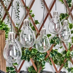 Set De Lampe Solaire Tiltil Led Acier Inoxydable, 5 Lumieres