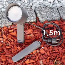 Spot De Jardin Apenrader Led Anthracite, 1 Lumiere