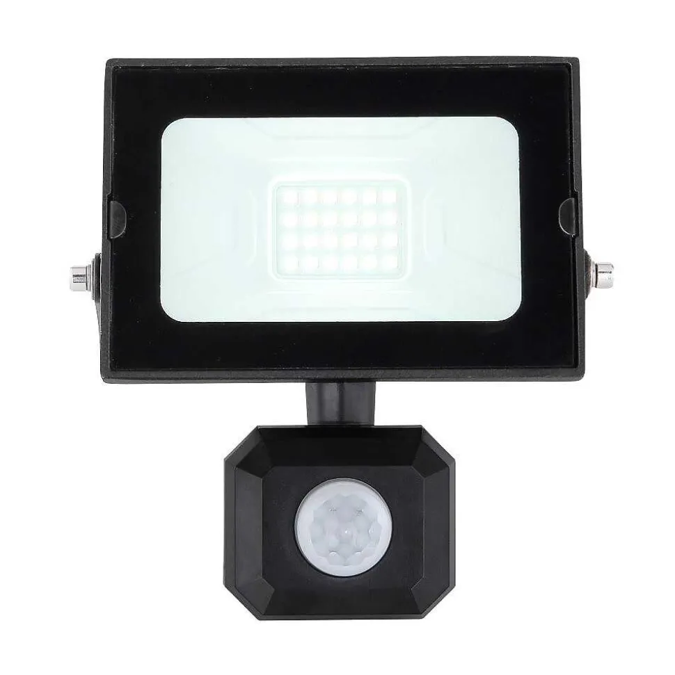 Spot De Jardin Globo Helga Led Noir, 1 Lumiere, Detecteur De Mouvement