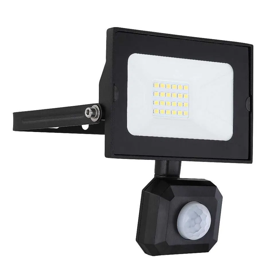 Spot De Jardin Globo Helga Led Noir, 1 Lumiere, Detecteur De Mouvement