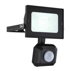 Spot De Jardin Globo Helga Led Noir, 1 Lumiere, Detecteur De Mouvement