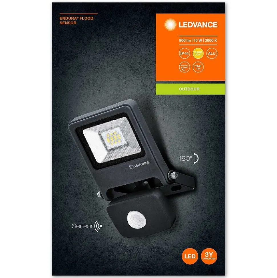 Spot De Jardin Ledvance Endura® Gris, 1 Lumiere, Detecteur De Mouvement