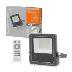 Spot De Jardin Ledvance Smart+ Anthracite, 1 Lumiere, Telecommandes, Changeur De Couleurs