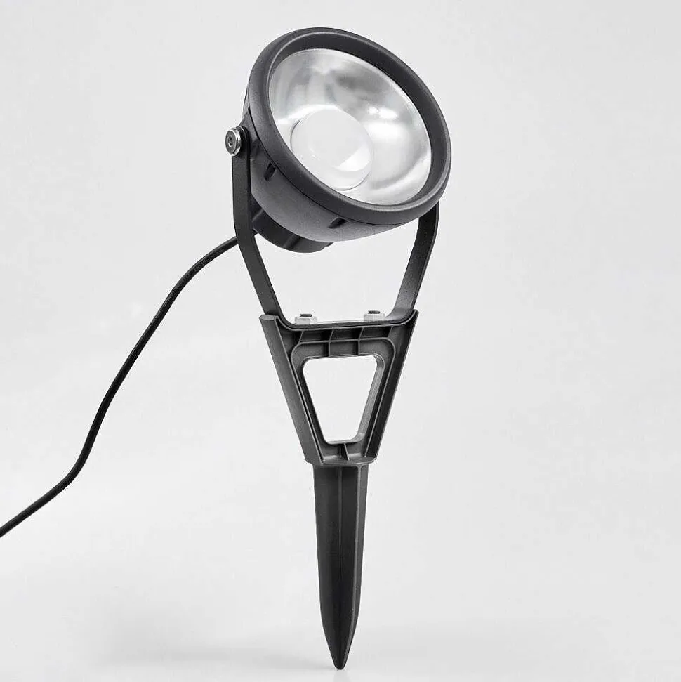 Spot De Jardin Phniet Led Noir, 1 Lumiere, Telecommandes, Changeur De Couleurs