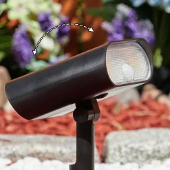 Spot De Jardin Usmagama Solar Led Noir, 1 Lumiere, Detecteur De Mouvement, Changeur De Couleurs