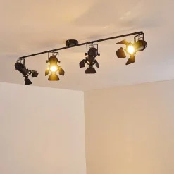 Spot De Plafond Lichinga Noir, 4 Lumieres
