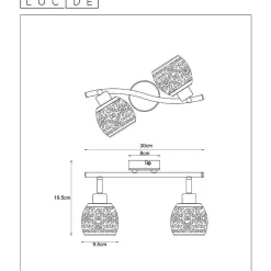 Spot De Plafond Lucide Tahar Blanc, 2 Lumieres