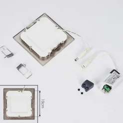 Spot Encastrable Finsrud Led Nickel Mat, 1 Lumiere