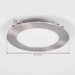 Spot Encastrable Finsrud Led Nickel Mat, 1 Lumiere