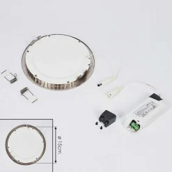 Spot Encastrable Finsrud Led Nickel Mat, 1 Lumiere