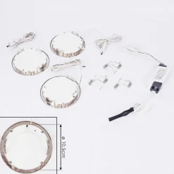 Spot Encastrable Finsrud Led Nickel Mat, 1 Lumiere