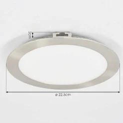 Spot Encastrable Finsrud Led Nickel Mat, 1 Lumiere