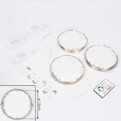 Spot Encastrable Finsrud Led Nickel Mat, 1 Lumiere, Telecommandes, Changeur De Couleurs