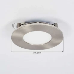 Spot Encastrable Finsrud Led Nickel Mat, 1 Lumiere