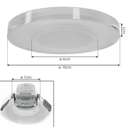Spot Encastrable Idual Argon Led Blanc, 1 Lumiere, Changeur De Couleurs