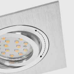 Spot Encastrable Monthois Led Chrome, Nickel Mat, 1 Lumiere