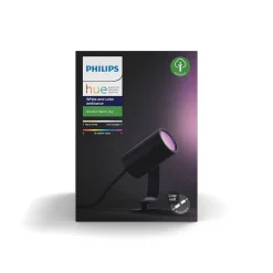 Spot, Set D'Extension Philips Hue Ambiance White & Color Waca Lily Led Noir, 1 Lumiere, Changeur De Couleurs