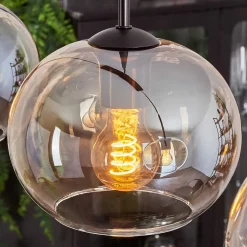 Suspension - Verre Apedo Ambre, Clair, 3 Lumieres