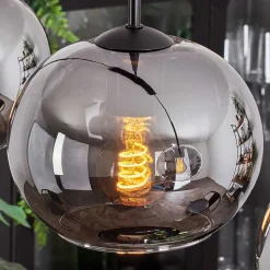 Suspension - Verre Apedo Fume, 3 Lumieres