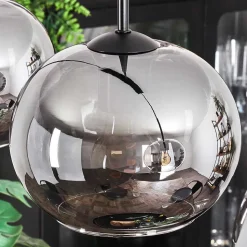 Suspension - Verre Apedo Fume, 3 Lumieres