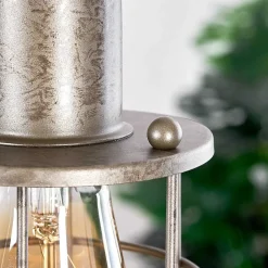 Suspension Adama Bois Fonce, Noir, 5 Lumieres