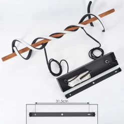 Suspension Alvarim Led Ecru, Noir, 1 Lumiere