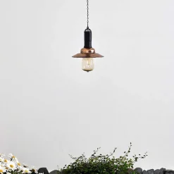 Suspension Anaheim Led Cuivre, Noir, 1 Lumiere