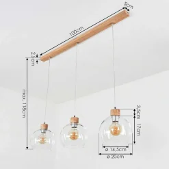 Suspension Andeer Chrome, Ecru, 3 Lumieres