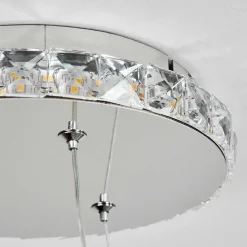 Suspension Avelar Led Chrome, Transparent, 1 Lumiere