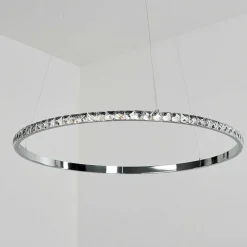 Suspension Avelar Led Chrome, Transparent, 1 Lumiere