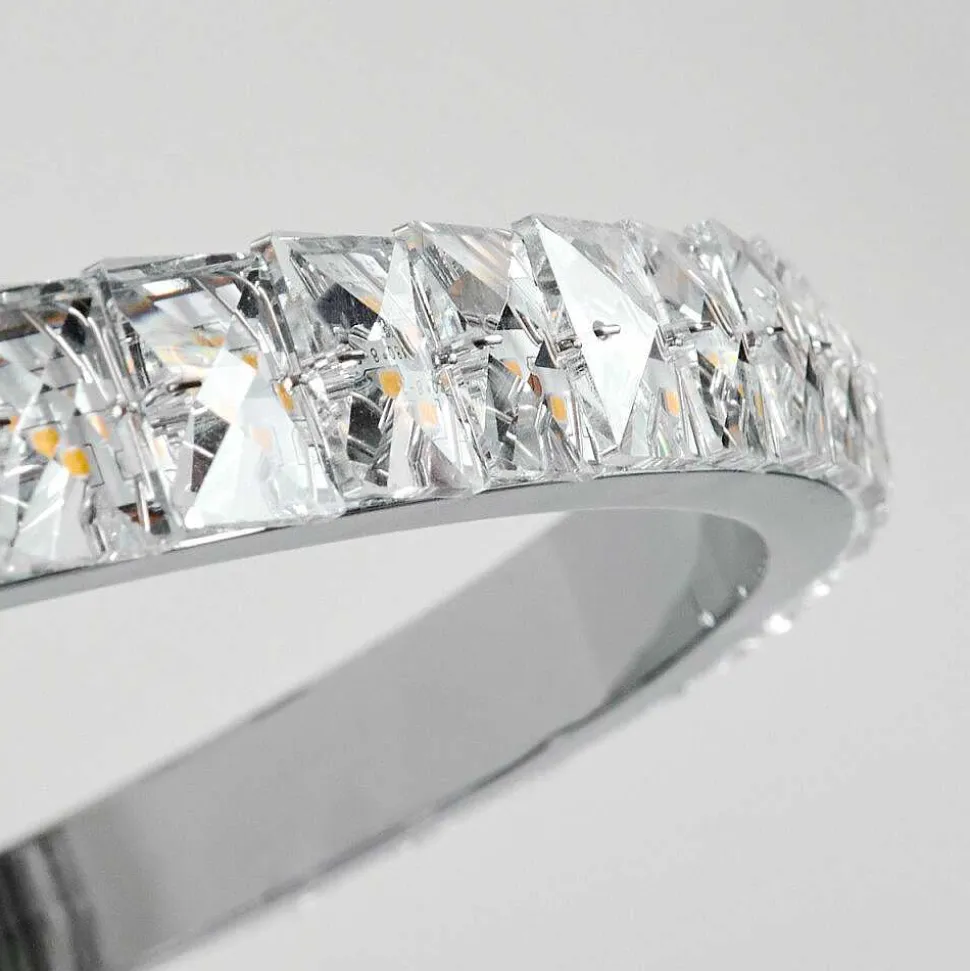 Suspension Avelar Led Chrome, Transparent, 1 Lumiere