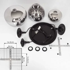 Suspension Azurara Noir, 3 Lumieres