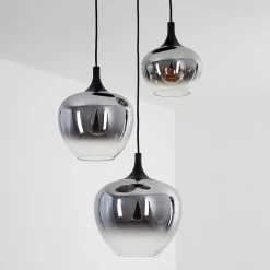 Suspension Azurara Noir, 3 Lumieres